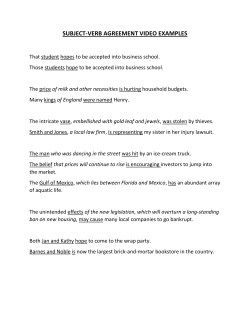 subject-verb agreement video examples