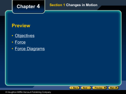 Chapter 4 Net Force Newton`s first law