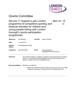 Grants Committee - London Councils