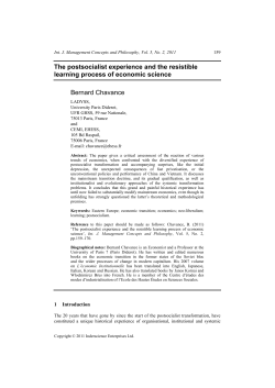 The postsocialist experience and the resistible - cemi