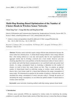 Multi-Hop Routing-Based Optimization of the Number of