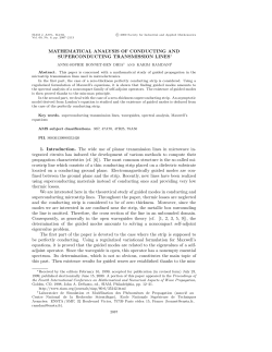 MATHEMATICAL ANALYSIS OF CONDUCTING AND