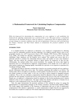 A Mathematical Framework for Calculating Employee Compensation