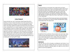 Urban Pioneers! During this half term, Year 3 will become Urban