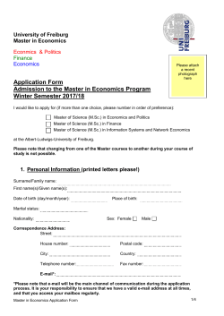 Master of Science (M.Sc.)