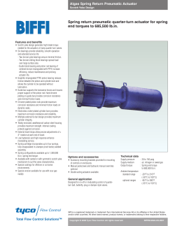 Flow Control Spring return pneumatic quarter