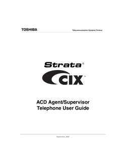 Strata CIX ACD Agent/Supervisor Telephone User