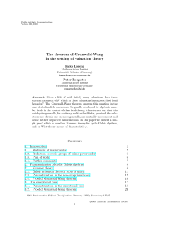 The theorem of Grunwald-Wang in the setting of valuation theory