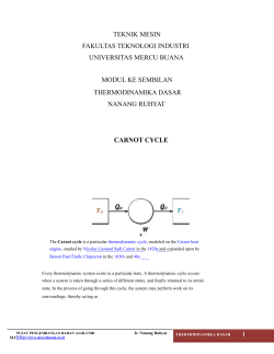 carnot cycle - Universitas Mercu Buana