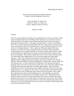 Evidence from the Kauffman Firm Survey
