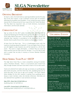 SLGA Newsletter - May 2017 - Somersett Golf and Country Club