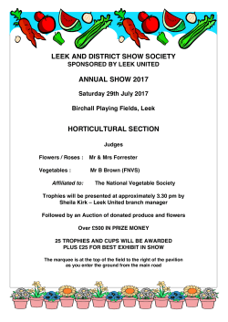 leek and district show society annual show 2017 horticultural section