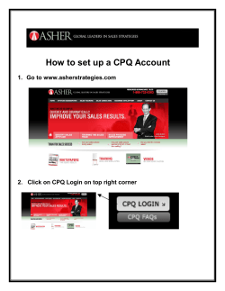 Asher Strategies: How to set up a CPQ account (cold) and take the
