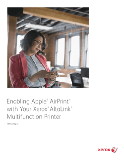 Enabling Apple&reg; AirPrint&trade; with Your Xerox ConnectKey Device