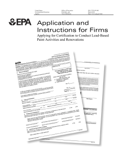 Application and Instructions for Firms Applying for Certification of