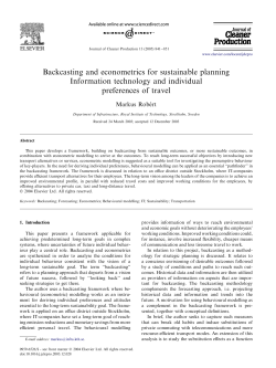 Backcasting and econometrics