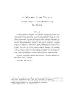 A Behavioral Arrow Theorem