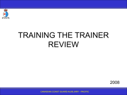 Train the Trainer Quiz - Canadian Coast Guard Auxiliary (Pacific)