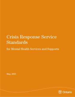 Crisis Response Service Standards