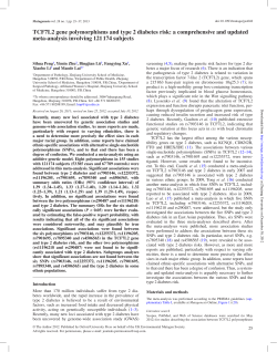 TCF7L2 gene polymorphisms and type 2 diabetes