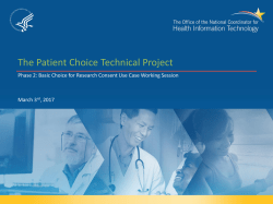 The Patient Choice Project