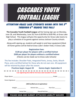 cascades youth football league