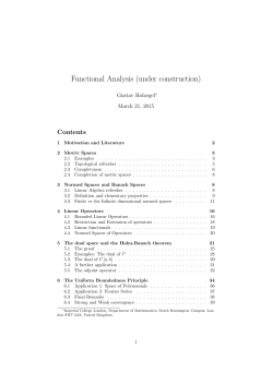 Functional Analysis (under construction) - Workspace