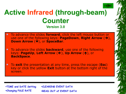 Active Infrared (retro-reflective) Counters