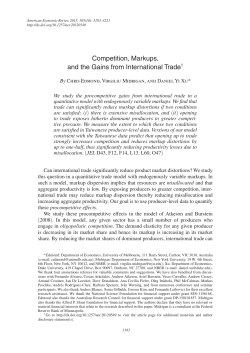 Competition, Markups, and the Gains from