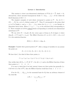 Lecture 1: Introduction This seminar is about zero
