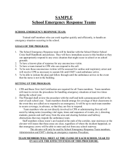 Code Blue Teams for the Lancaster School System