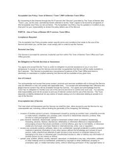 Acceptable Use Policy: Town of Benton (&ldquo;Town&rdquo;) WiFi at Benton