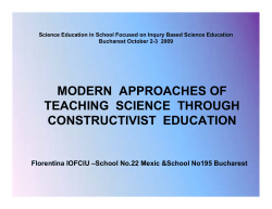 modern approaches of teaching science through constructivist