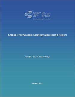 2013 Smoke-Free Ontario Strategy Monitoring Report