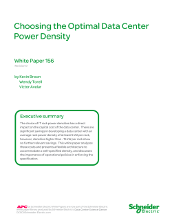 Choosing the Optimal Data Center Power Density