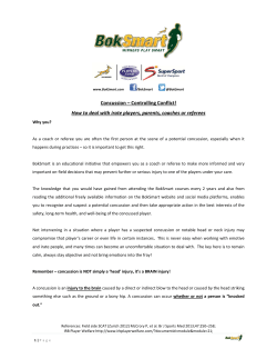 Concussion &ndash; Controlling Conflict! How to deal with irate players