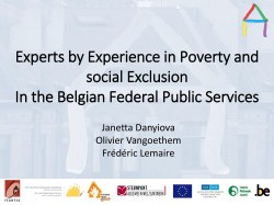Experts by Experience in Poverty and social
