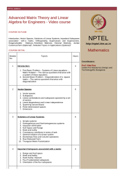 Advanced Matrix Theory and Linear Algebra for Engineers