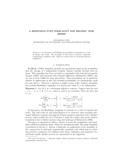 A HOEFFDING-TYPE INEQUALITY FOR ERGODIC TIME SERIES 1