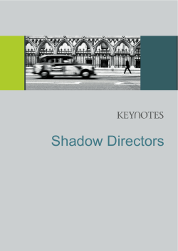 Shadow Directors - City, University of London