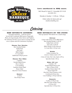 Catering Menu - Miss Beverly`s BBQ