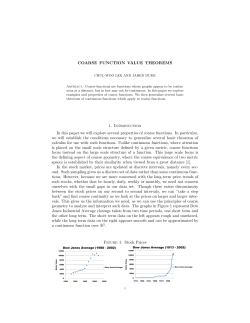 COARSE FUNCTION VALUE THEOREMS 1 - Rose