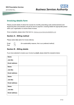 Invoicing details form