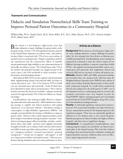 Didactic and Simulation Nontechnical Skills Team Training to