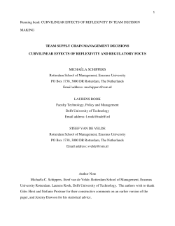 CURVILINEAR EFFECTS OF REFLEXIVITY IN TEAM DECISION