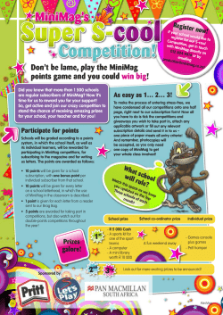 Don`t be lame, play the MiniMag points game and you could win big!