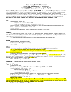 High School Rules will be used, except where