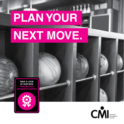 PLAN YOUR NEXT MOVE. - Chartered Management Institute