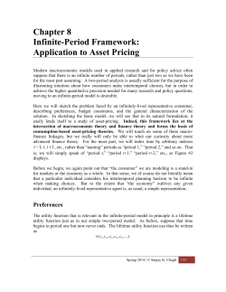 Chapter 8 Infinite-Period Framework: Application