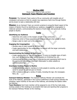 Team Mission and Roles Church Example